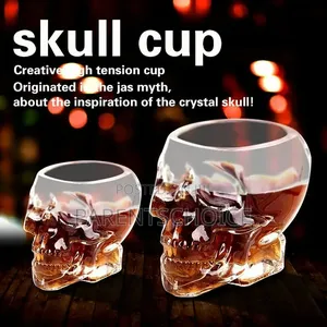 Multipurpose Clear Skull Face Drink Glass Cup for Cocktail Margarita