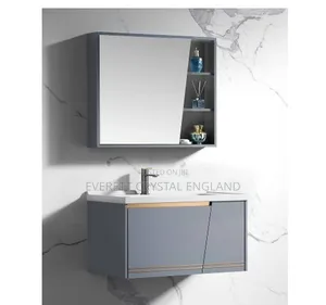 Hanging PVC Cabinet With Shelf Mirror