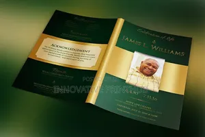 Funeral Program, Burial Program and Service of Song