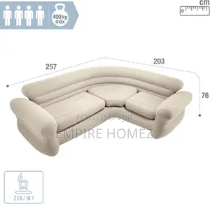 Inflatable Corner Sofa With 4 Person Capacity,