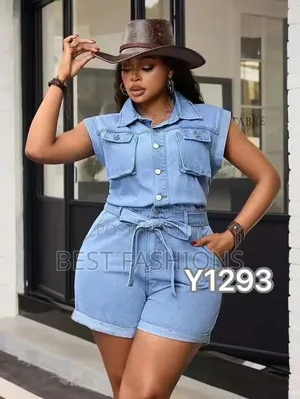 Ladies Jeans Playsuit