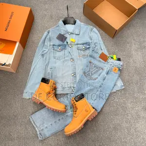 High Quality Luxury Louis Vuitton Denim Set