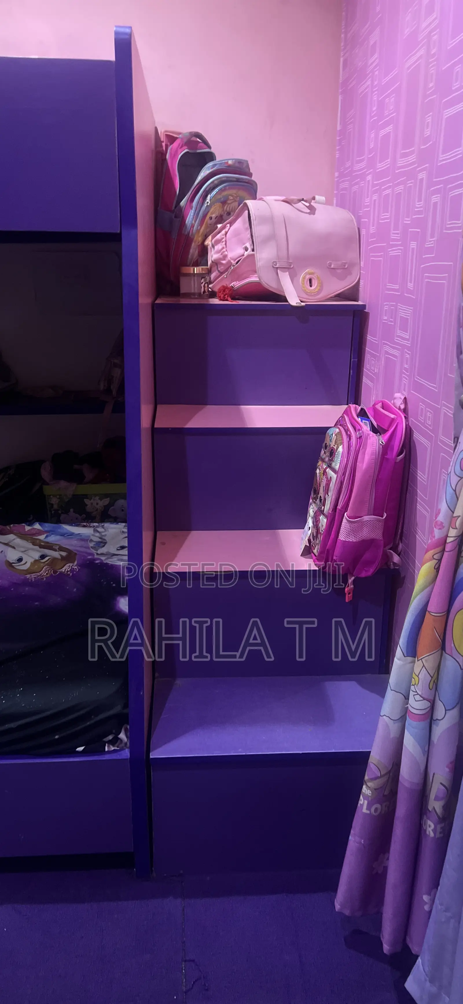 Double Bunk Lilac Pink Bed