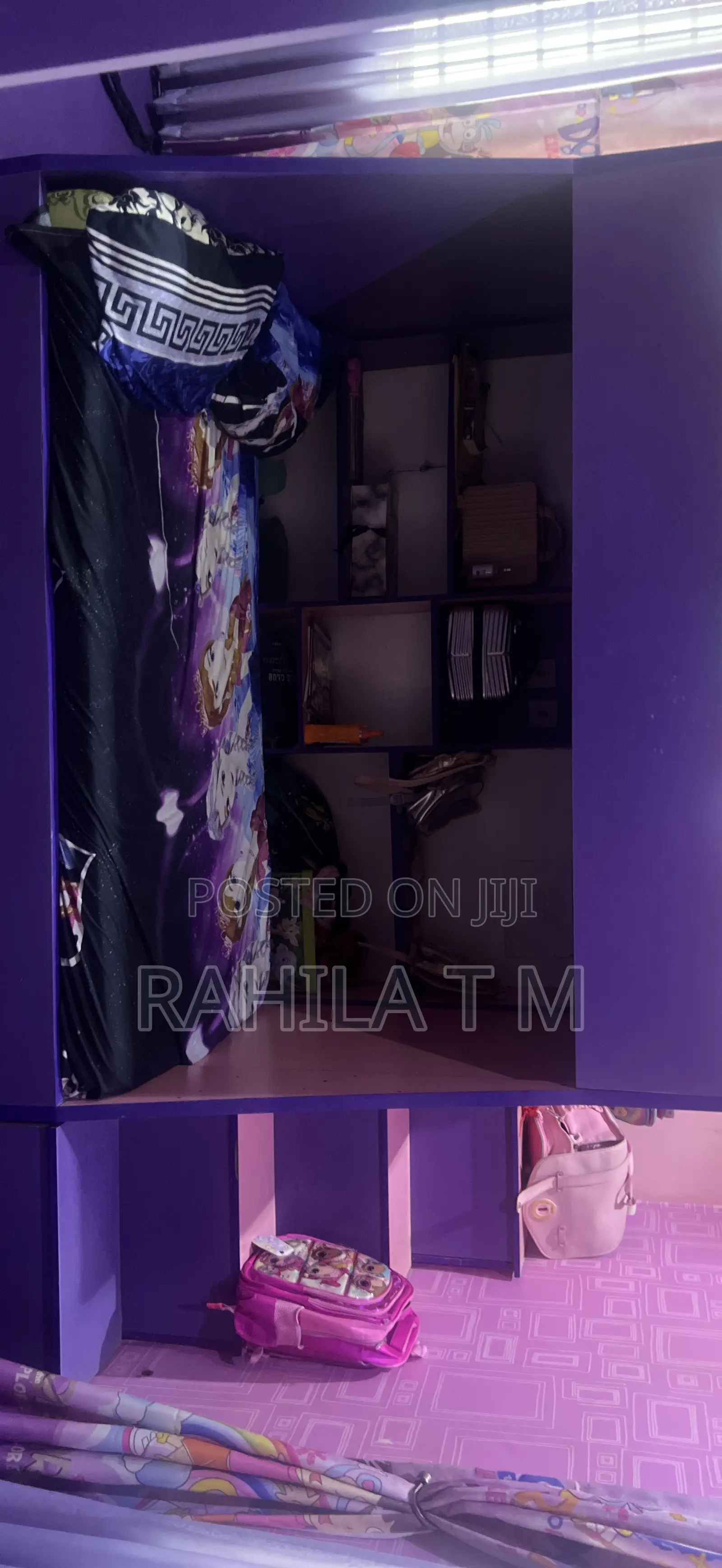 Double Bunk Lilac Pink Bed