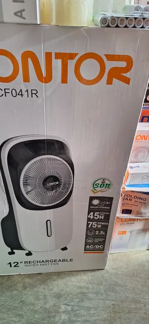 Lontor 12 Inches Rechargeable Movable Water Mist Air Cooler