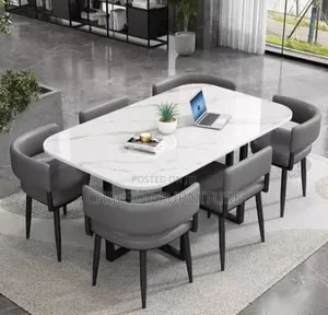 Quality Box Marble Dinning Table With 6 Chairs