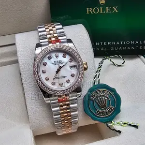 Rolex Chain Watch Automatic With Stone