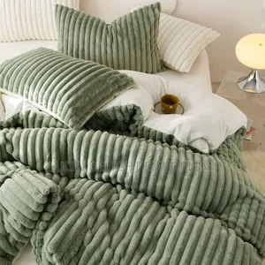 Rabbit Fur Blanket and Pillowcase Set- 4/6, 6/6