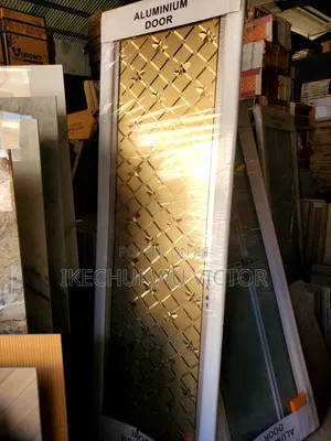 Extra Height Aluminum Gold Toilet Door