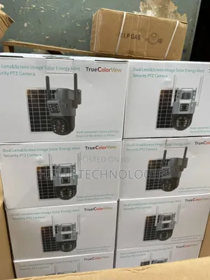 Dual Lens Screen Image Solar, Alert Security PTZ CCTV Solar Camera