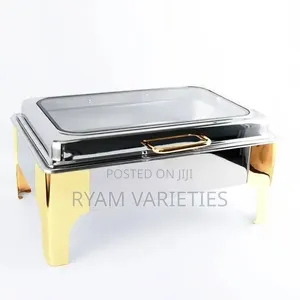 Quality Stainless Steel Gold Sliver Spring Top Chafing Dish