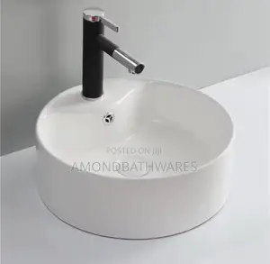 Countertop Basin White Tap Hole