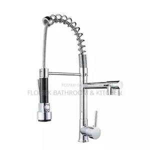 Premium Pull-Down Spring Kitchen Faucet – 360° Swivel Mixer Tap