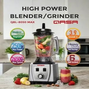 Qasa Heavy Duty Blender 3.9 Litres With 2500 Watts -QBL-8050