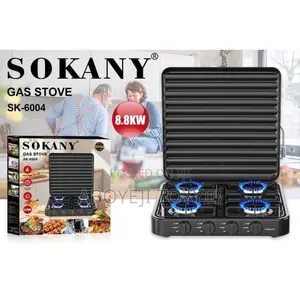 Sokany Four Burner Tabletop Gas Stove- Automatic Gas Cooker