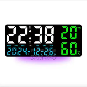 Temperature and Humidity Digital Wall Clock