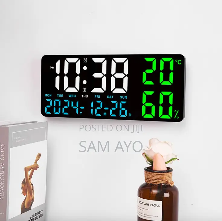 Temperature and Humidity Digital Wall Clock