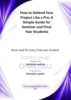 Defend Your Project Like a Pro: A Guide for Final Year Students