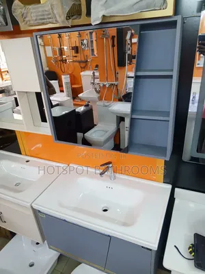 Luxury Bathroom Sink Cabinet With Large Mirror Storage Unit