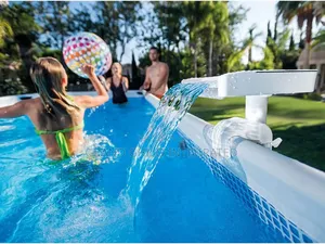 Led Relaxing Waterfall Cascade Above Ground Swimming Pool Attachment