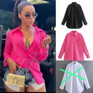 Ladies Plain Shirts Available in Pink and Black Colour Only
