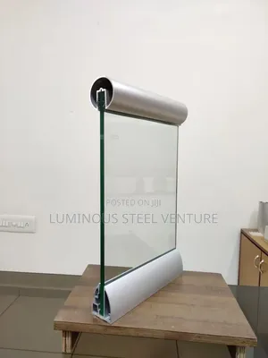 Frameless Glass Tampered Glass With Black Profile Rust Proof