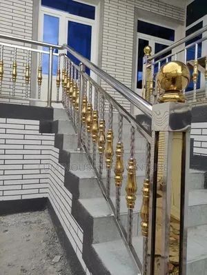 Gold and Sliver Combination Stainless Steel Handrail 304 Marterial