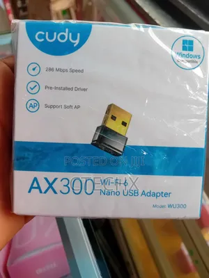 Cudy Ax300 Wi-Fi 6 Nano Usb Adapter, 286mbps Mini Dongle, Plug Play
