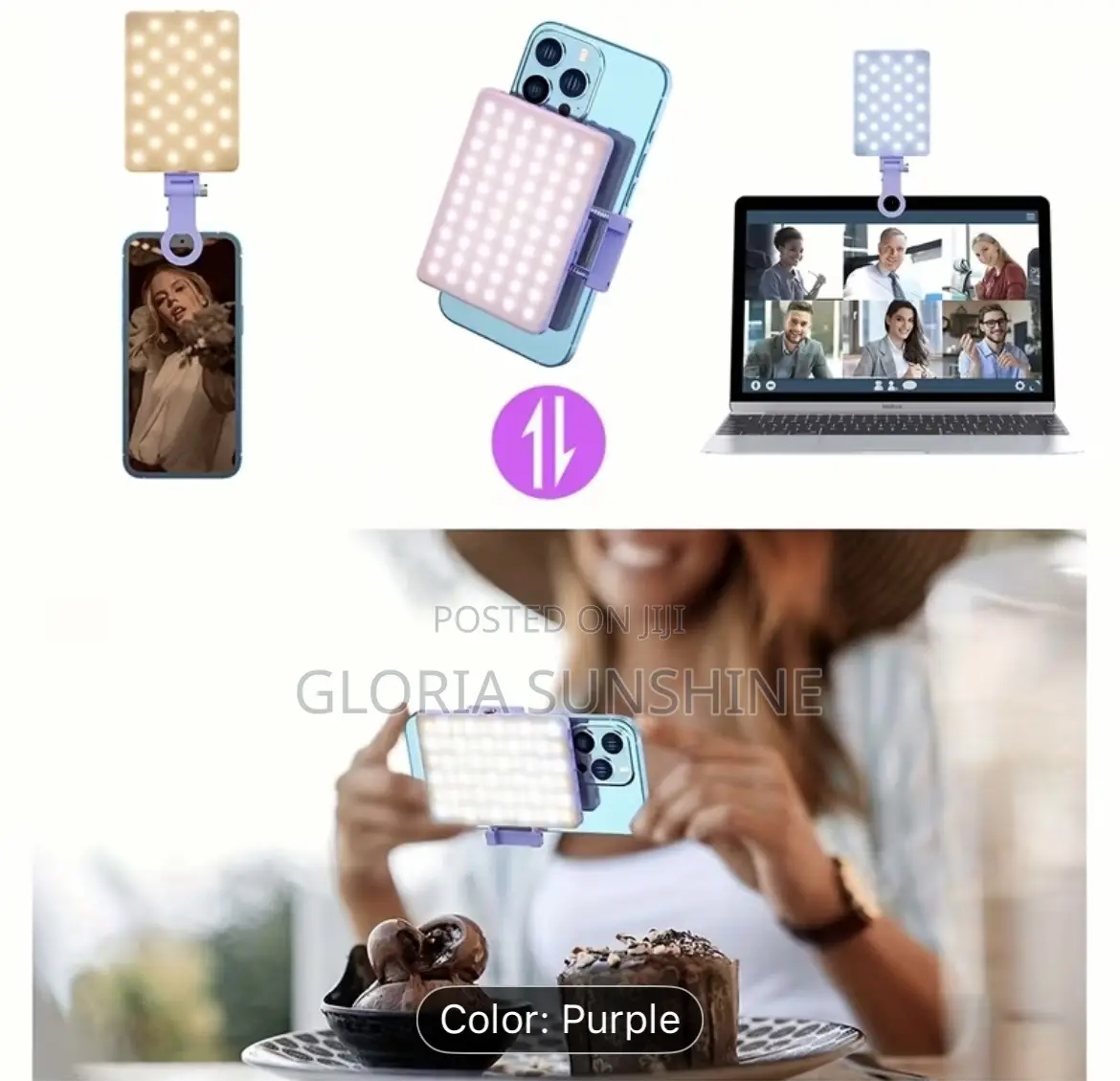 Rechargeable Phone Led Light Clip