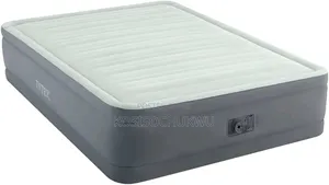 Intex Double Elevated Mattress 152 X 203 X 46 Cm With Integrated Pump