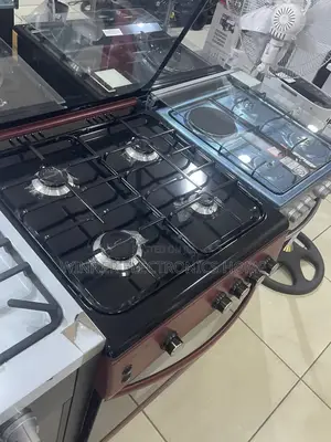 Scanfrost 60 by 60 Gas Cooker Wine Red 4 Burner