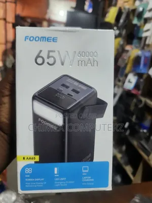 Foomee 60000mah Aa65 65w Fast-Charging Laptop Power Bank