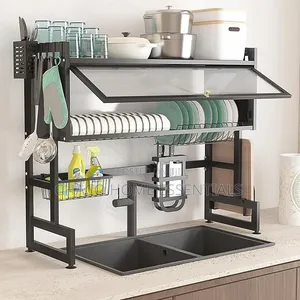 Over The Sink Dish Rack With Cover