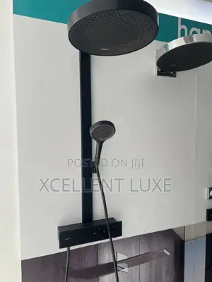 Hansgrohe Rainfinity Shower Mixer System on Matt Black Made in Germany