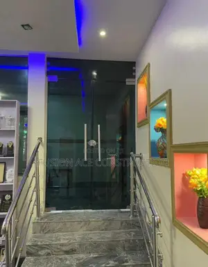 Black Tinted Glass Entrance Door