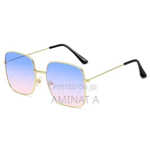 Metal Oversized Unisex Square Sunglasses