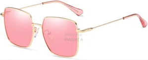 Metallic Square Big Frame Sunglasses