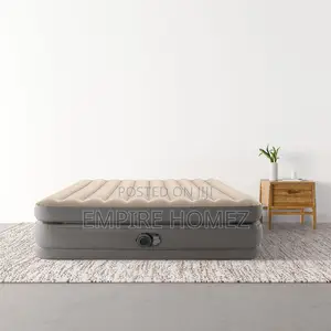 Single High Inflatable Mattress for 1 Person [Cream Colour]
