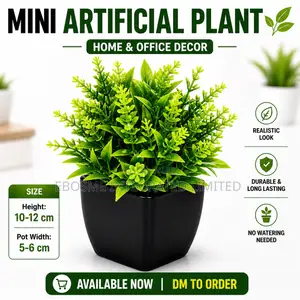 Mini Artificial Pot Plant Black