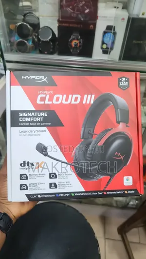 Hyperx Cloud Iii Wired Gaming Headset — Immersive DTS Spatial Audio,