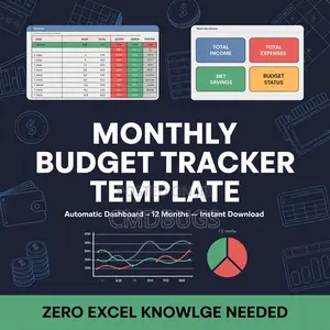 Professional Excel Monthly Budget Tracker