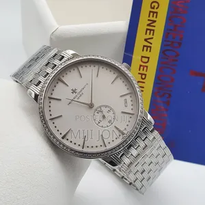Men’S Luxury Silver Chain Strap Analog Watch | High-Grade | Quartz