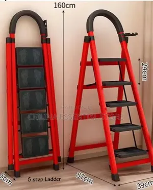 Foldable Durable 5 Step Multifunction Ladder For Homes And Offices