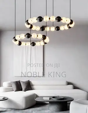 Modern Nordic Luxury Pearl Necklace Ring Led Ceiling Light