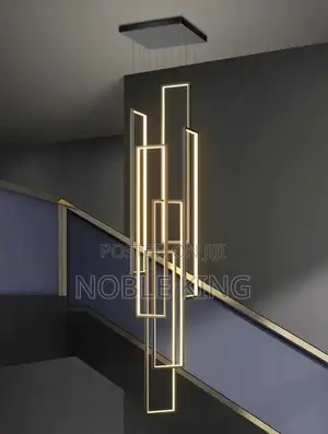 Modern Ring Stairs Led Lights Pendant Lamps for Living Room