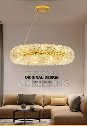 Round Living Room Crystal Chandelier Modern Luxury Cristal Lamp