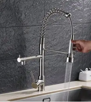 Adjustable Silver Kitchen Sink Mixer Tap