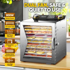 Commercial Home Stainless Steel 12-Tray Food Dehydrator