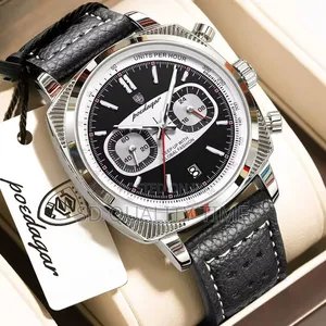 Poedagar Chronographic Leather Watch