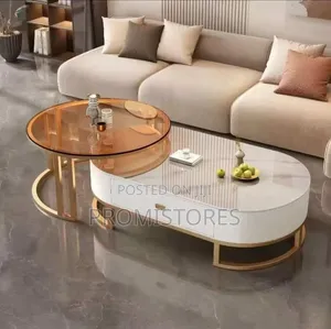 A + B Marble and Glass Luxury Centre Table